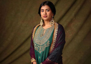 Lovely Clicks Of Hebah Patel In Green Choodidhar